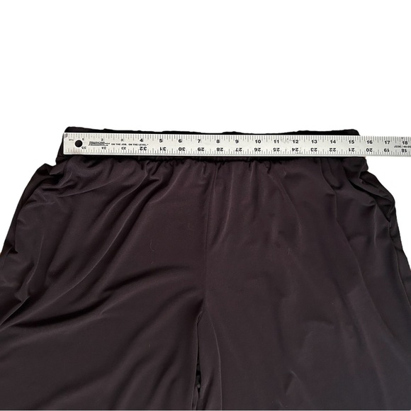 LANE BRYANT Knit Kit Black Wide Leg Crop Pants sz 14/16 Pockets Stretchy Pull On - Picture 4 of 12